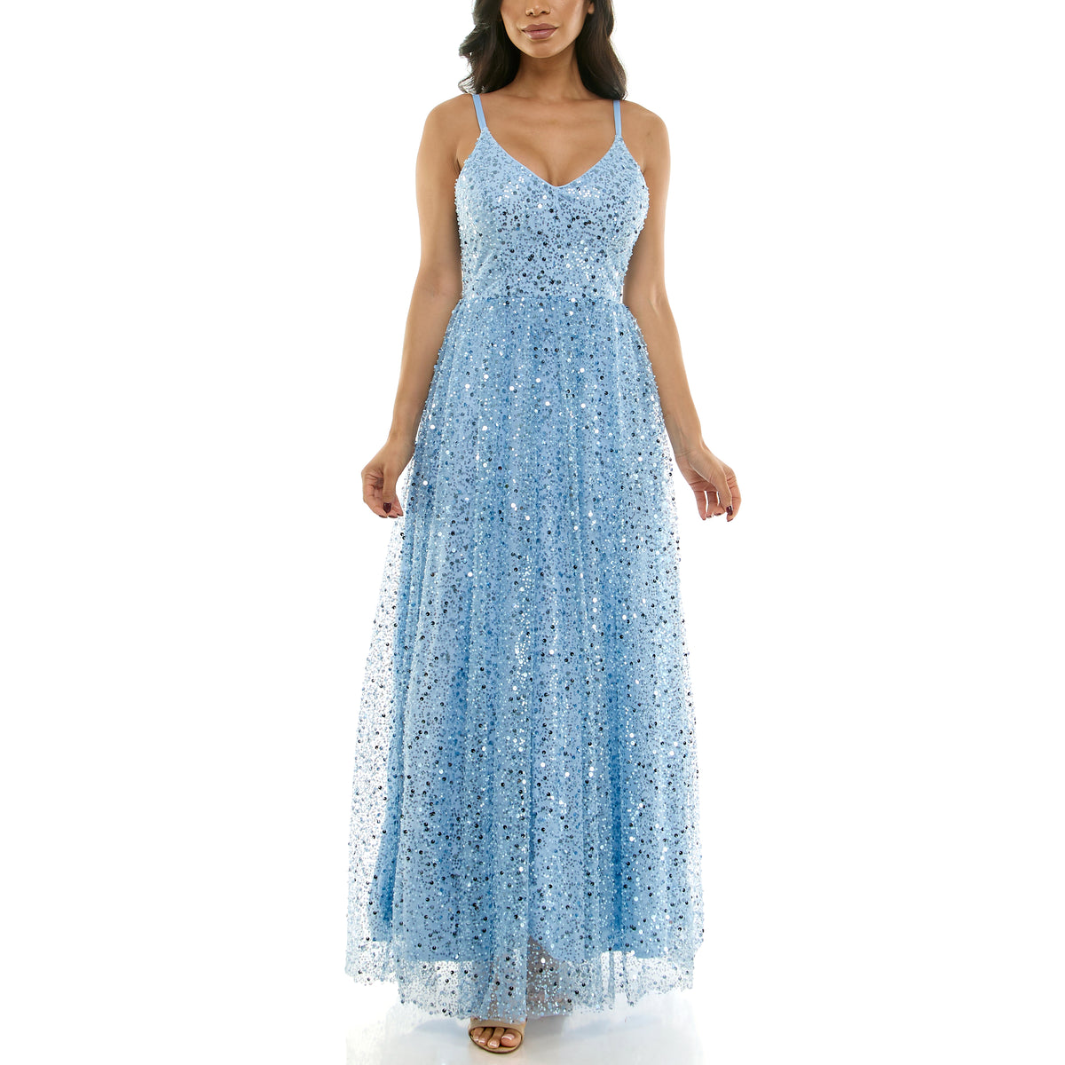 VIOLET WEEKEND JUNIORS' PEARL & SEQUIN LACE UP BALLGOWN Kelly Grace Brands VIOLET WEEKEND JUNIORS' PEARL & SEQUIN LACE UP BALLGOWN Kelly Grace Brands