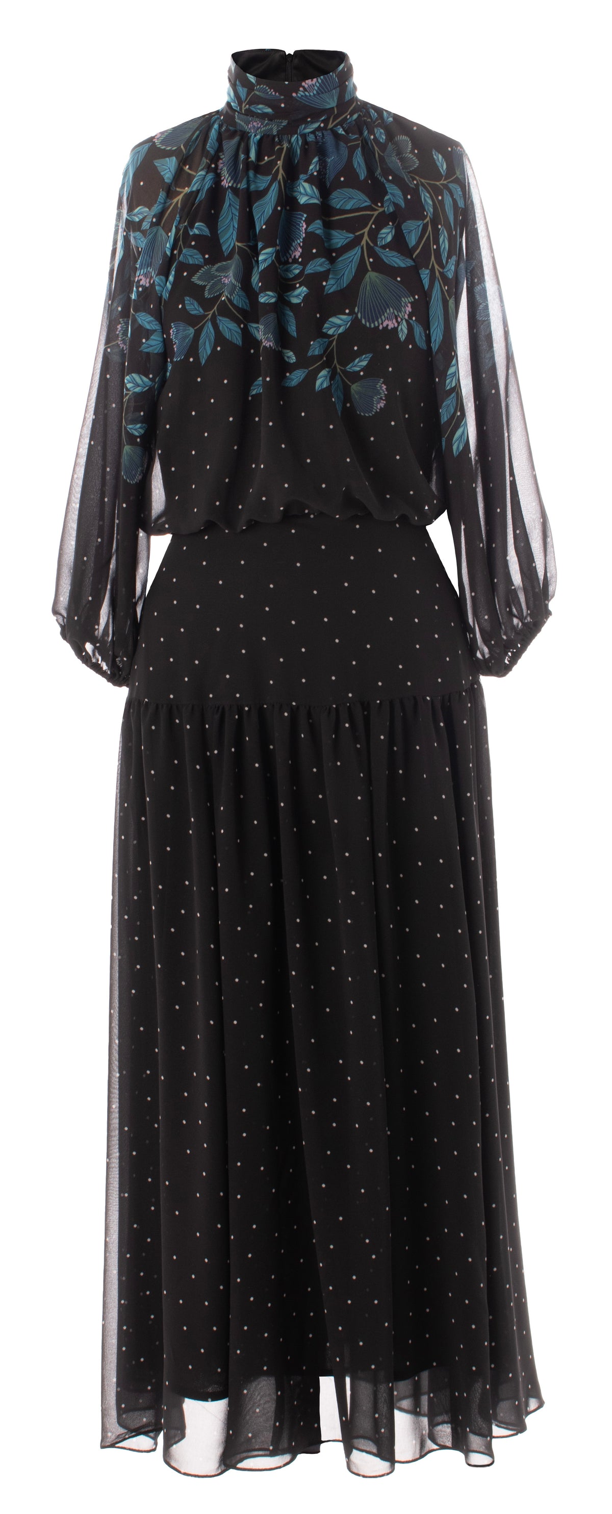 Black Floral Maxi Dress for Wedding Guests & Church | Maison Tara