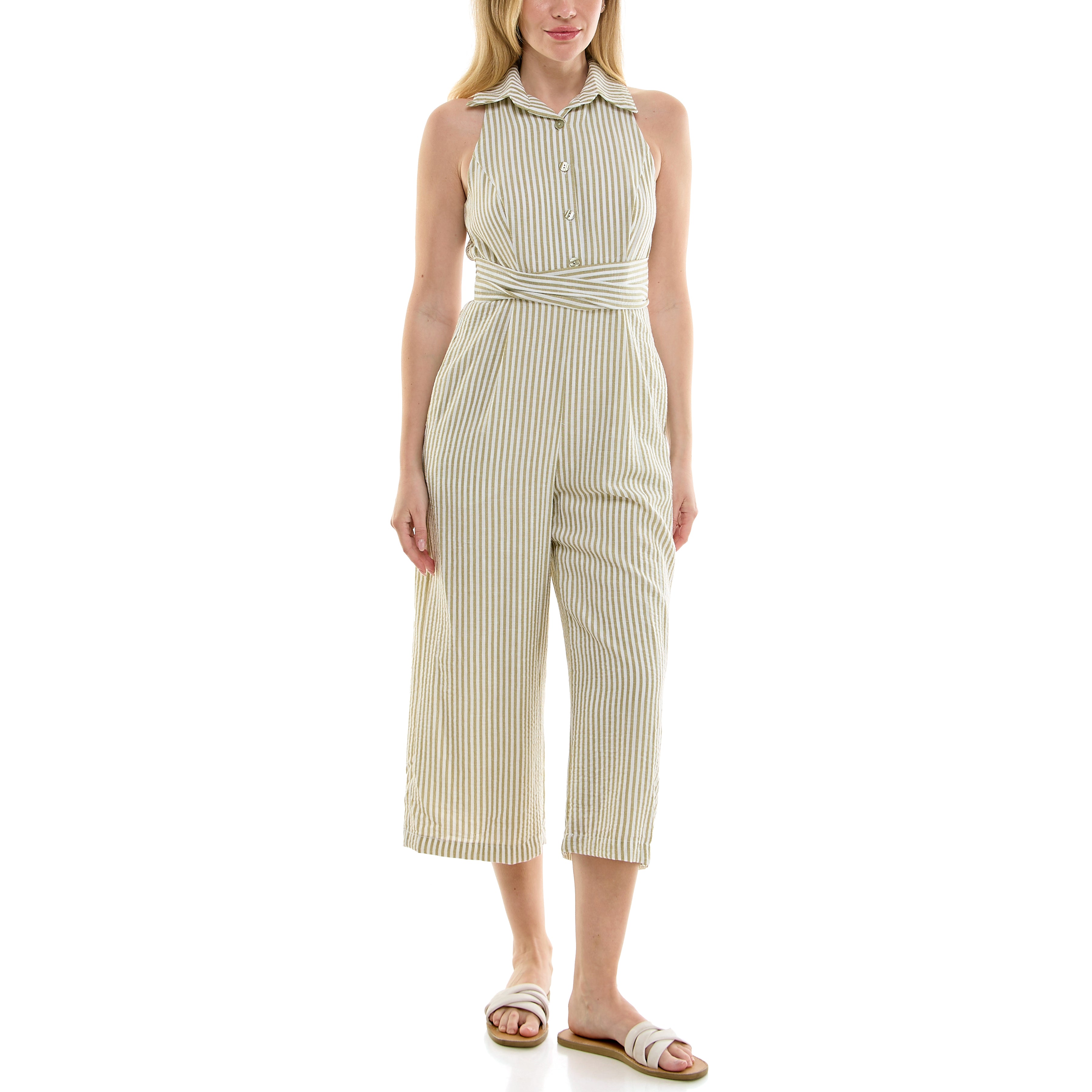 【MALBON GOLF】 Seersucker jumpsuit ■WOMAN /追跡付 MALBON GOLF】 Seersucker jumpsuit □WOMAN /追跡付 (Malbon
