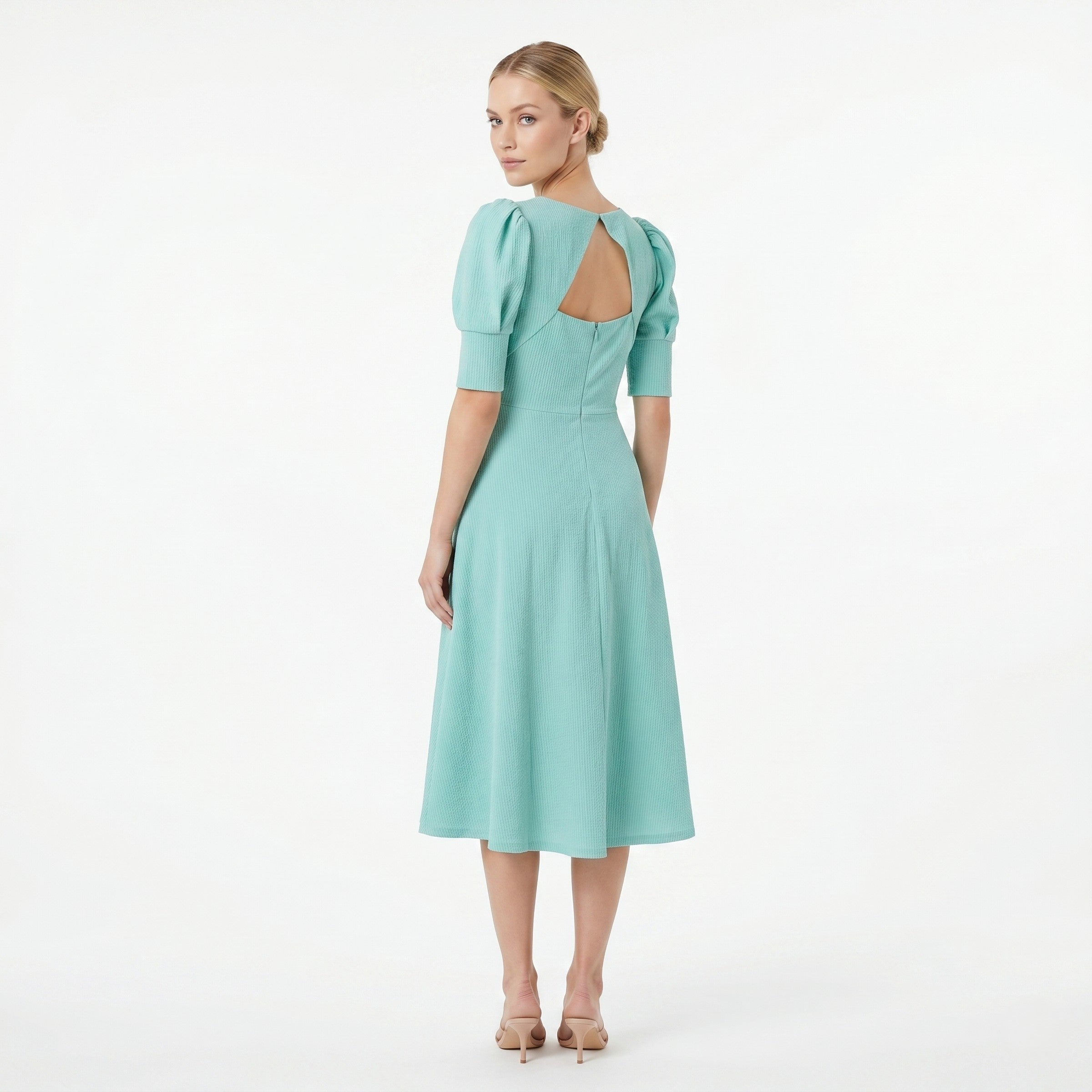 Bleecker 126 Knit Ottoman A-Line Dress, 8 / Blue