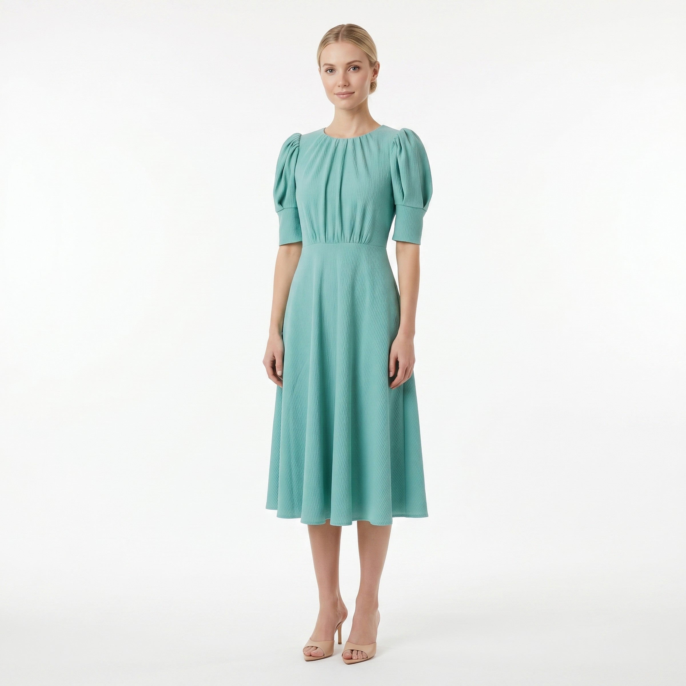 Bleecker 126 Knit Ottoman A-Line Dress, 8 / Blue