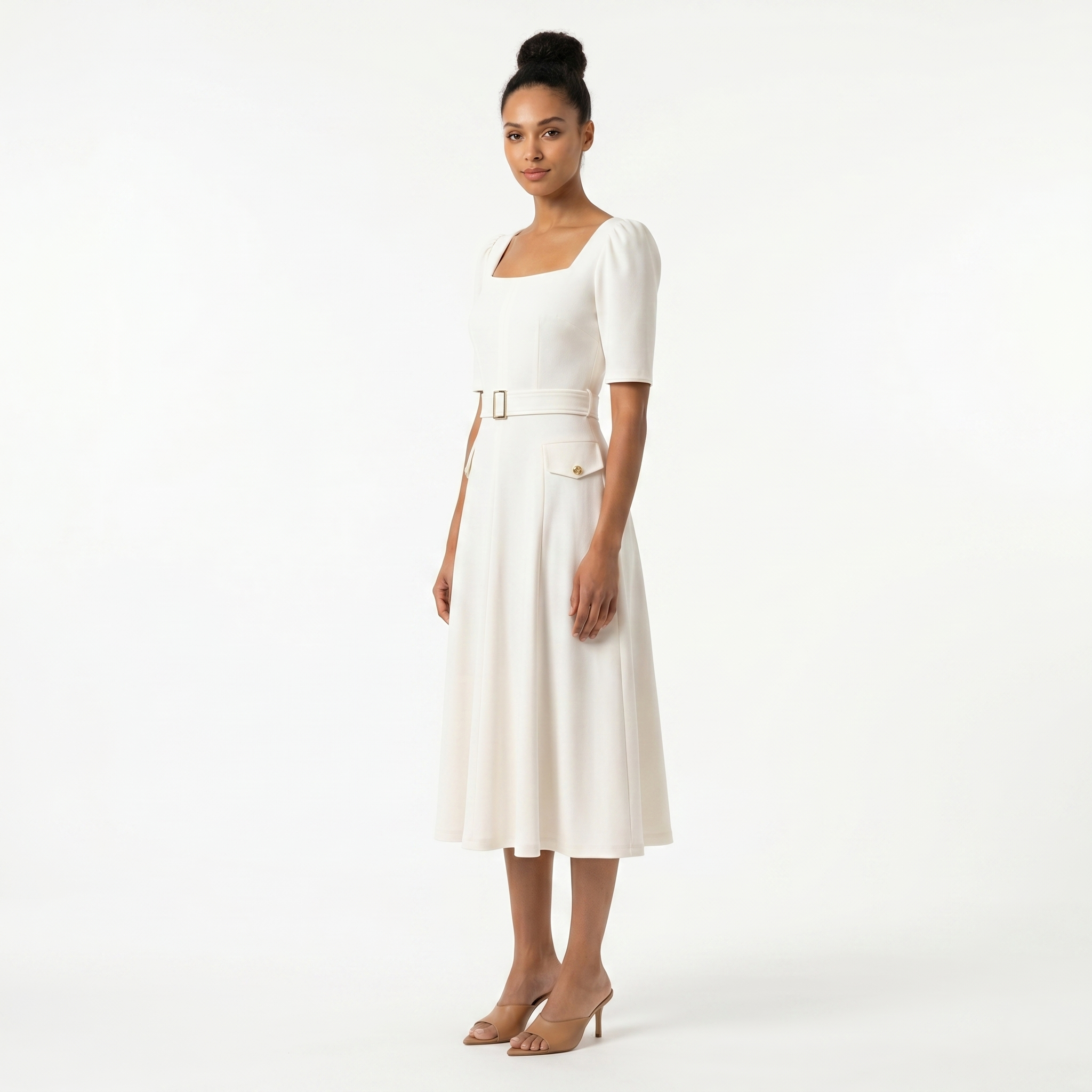 Maison Tara Savannah Dress, 16 / White