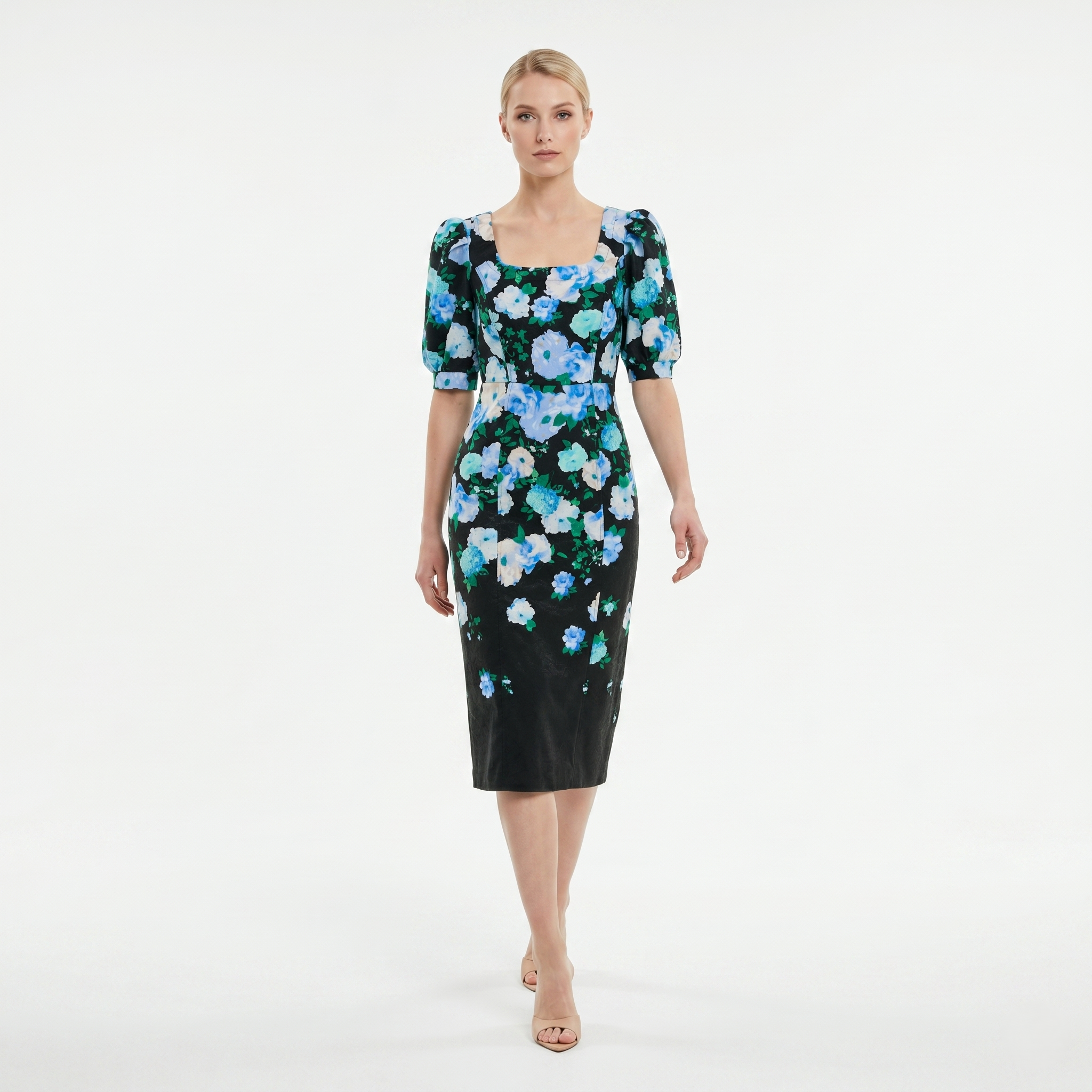 Maison Tara Ophelia Midi Dress, 14 / Black Maison Tara Ophelia Midi Dress, 14 / Black