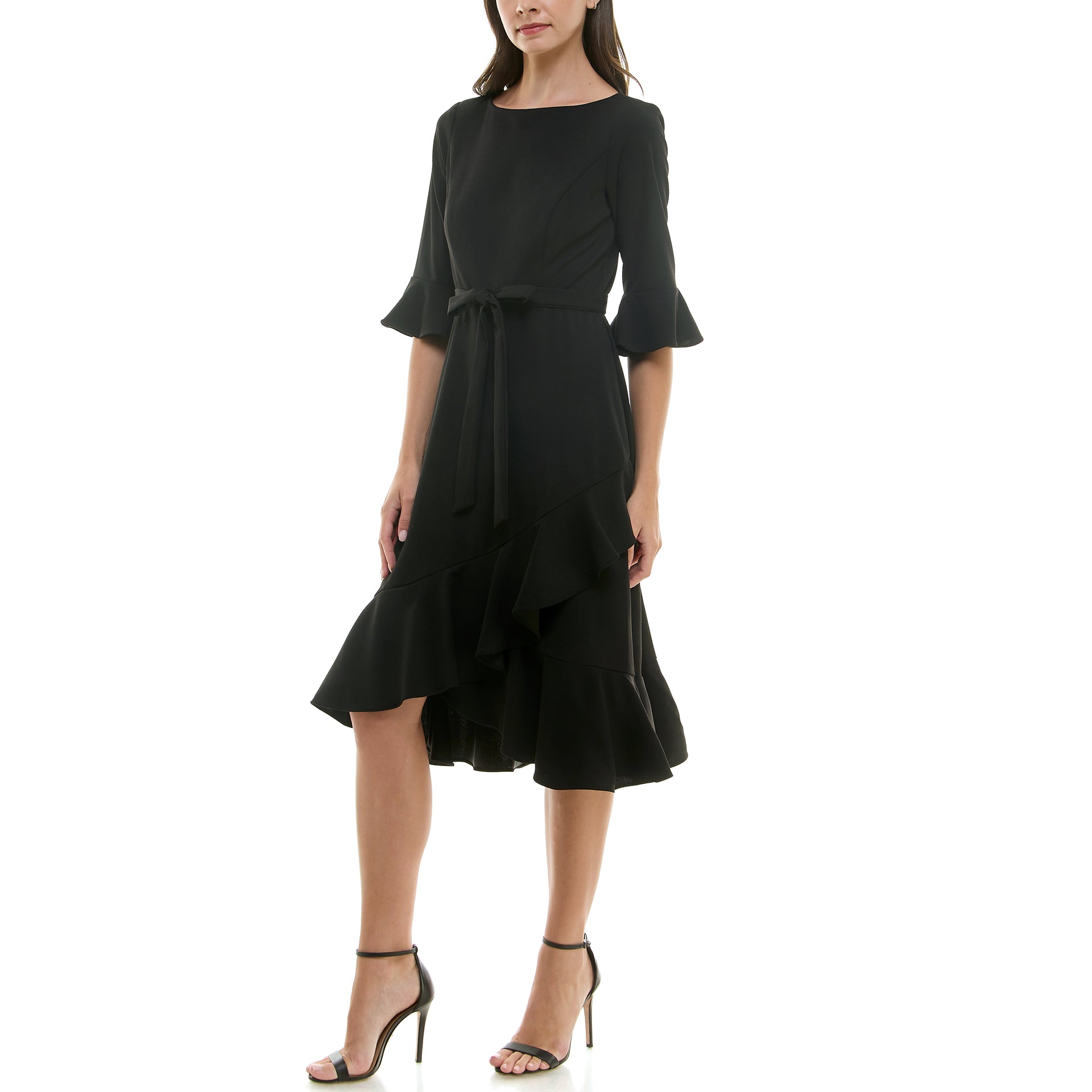 navy blue dress for baby girl THE PERFECT A-LINE 3/4 SLEEVE DRESS main image 1