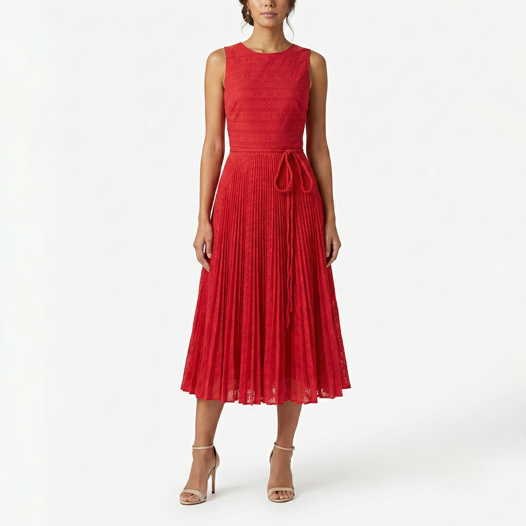 ruby red evening dress RED SEQUIN Strapless Evening Dress main image 0