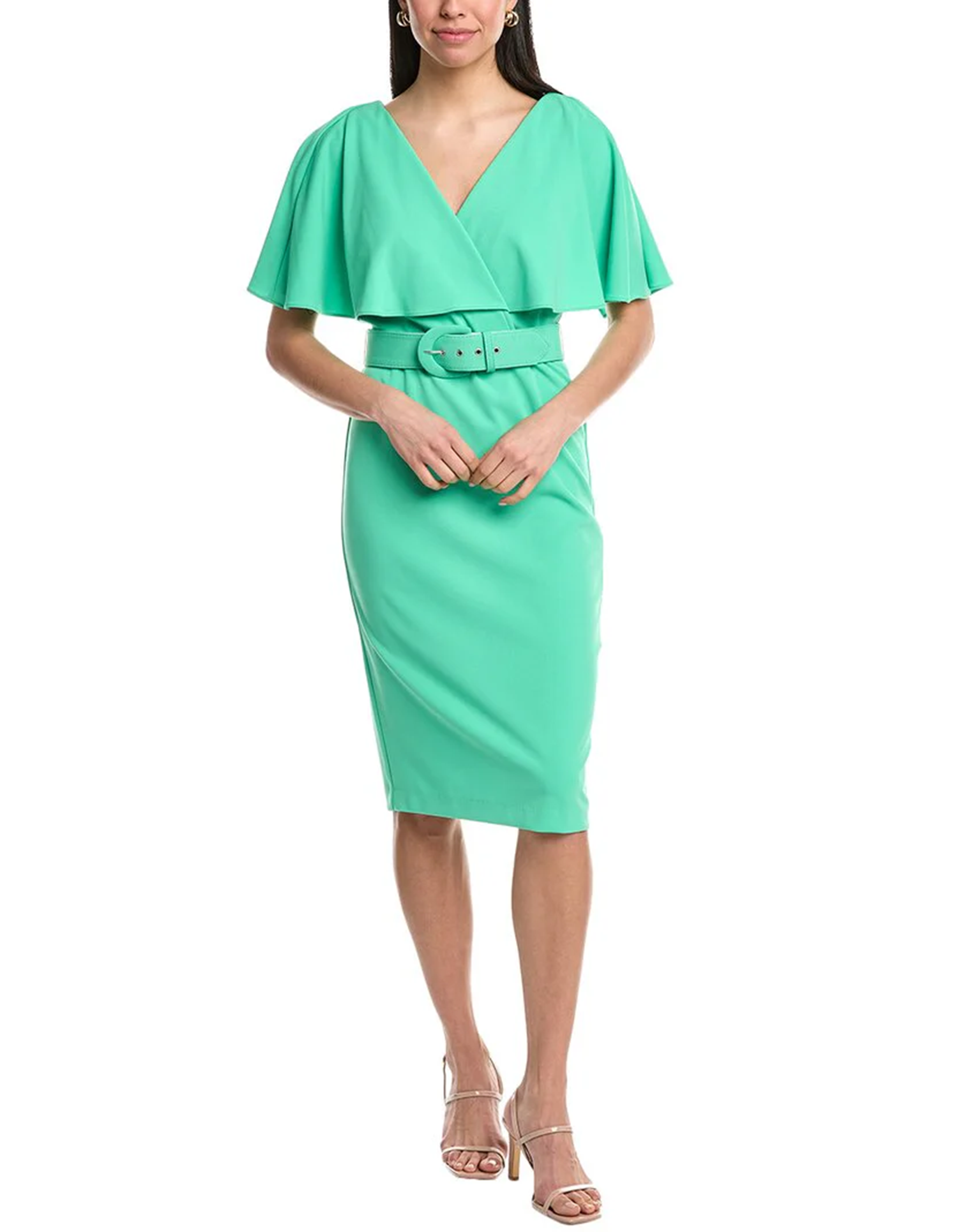 v neck sheath dress Maison Tara Sheath Dress, 4