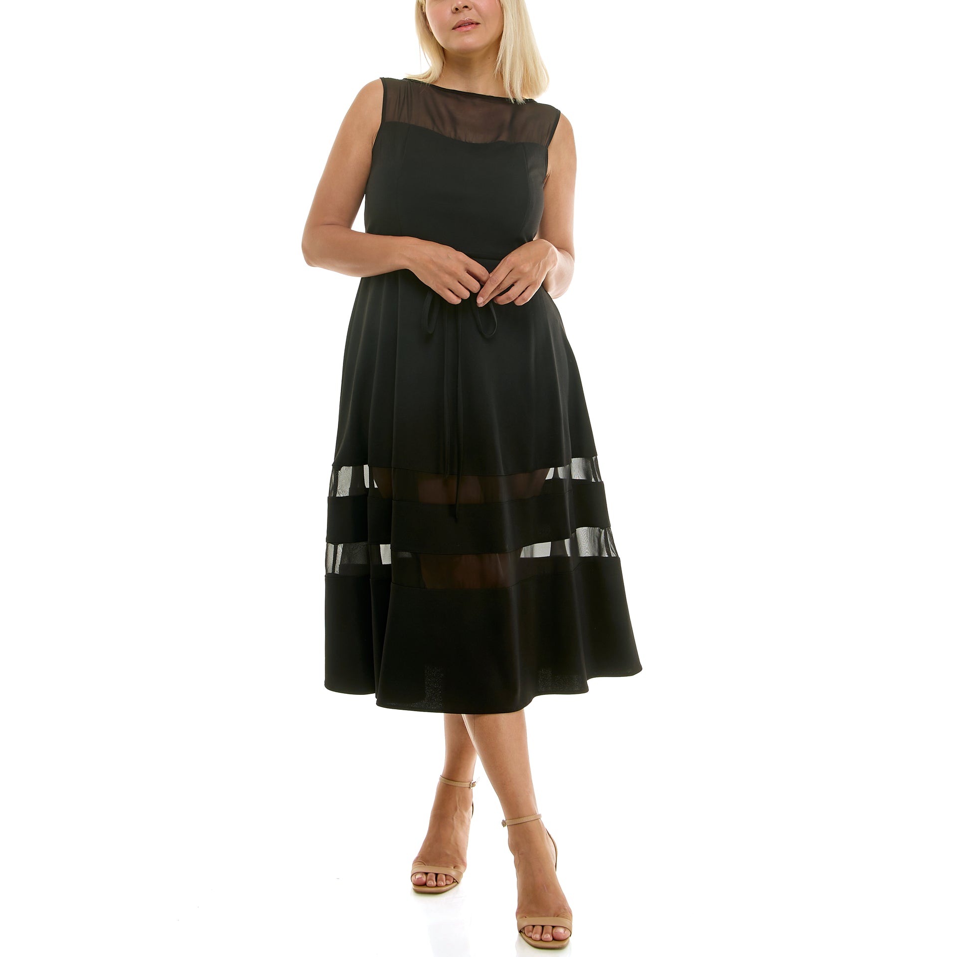 knee length dresses for ladies Dallas Sheer Midi Dress main image 0