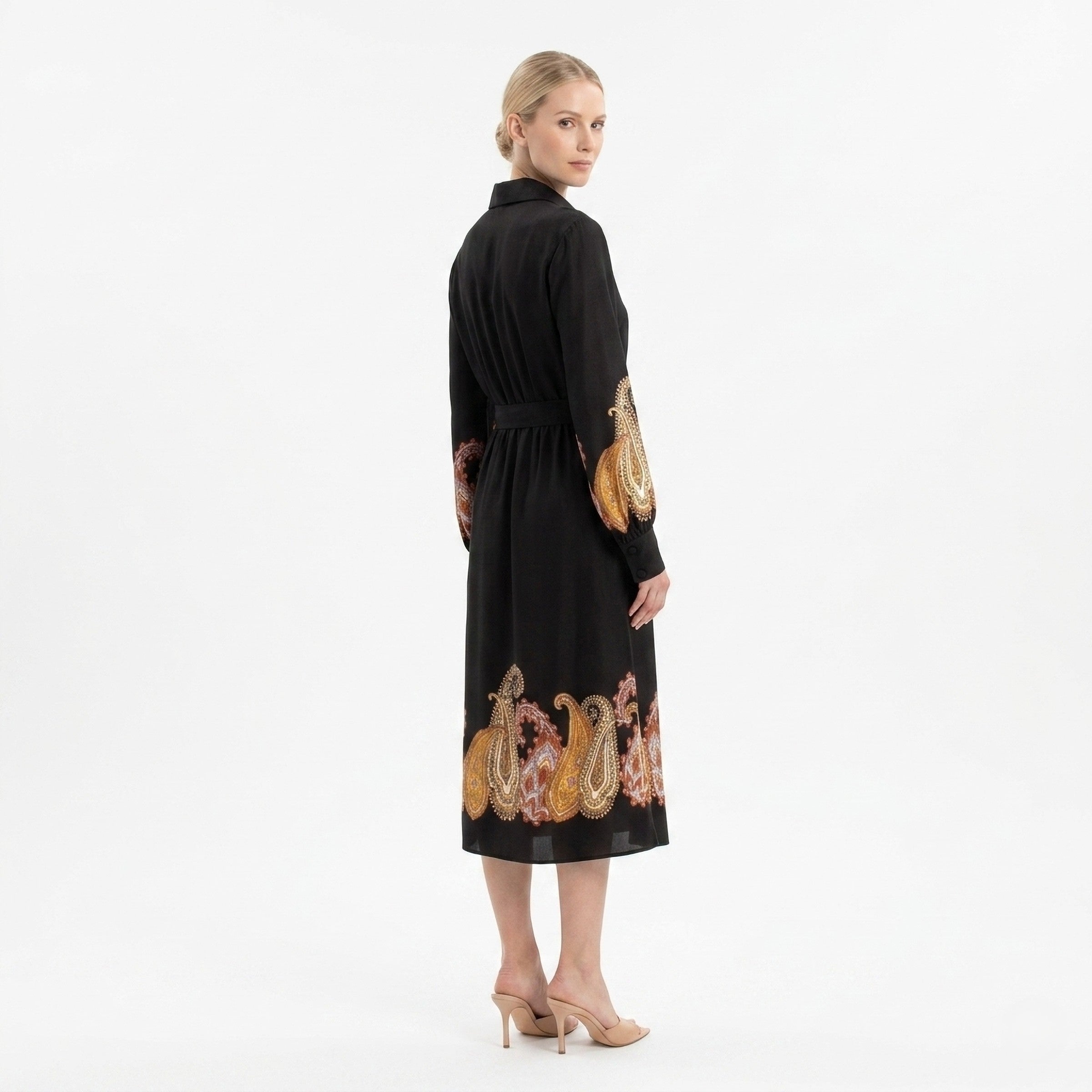 Maison Tara Satin Maxi Dress