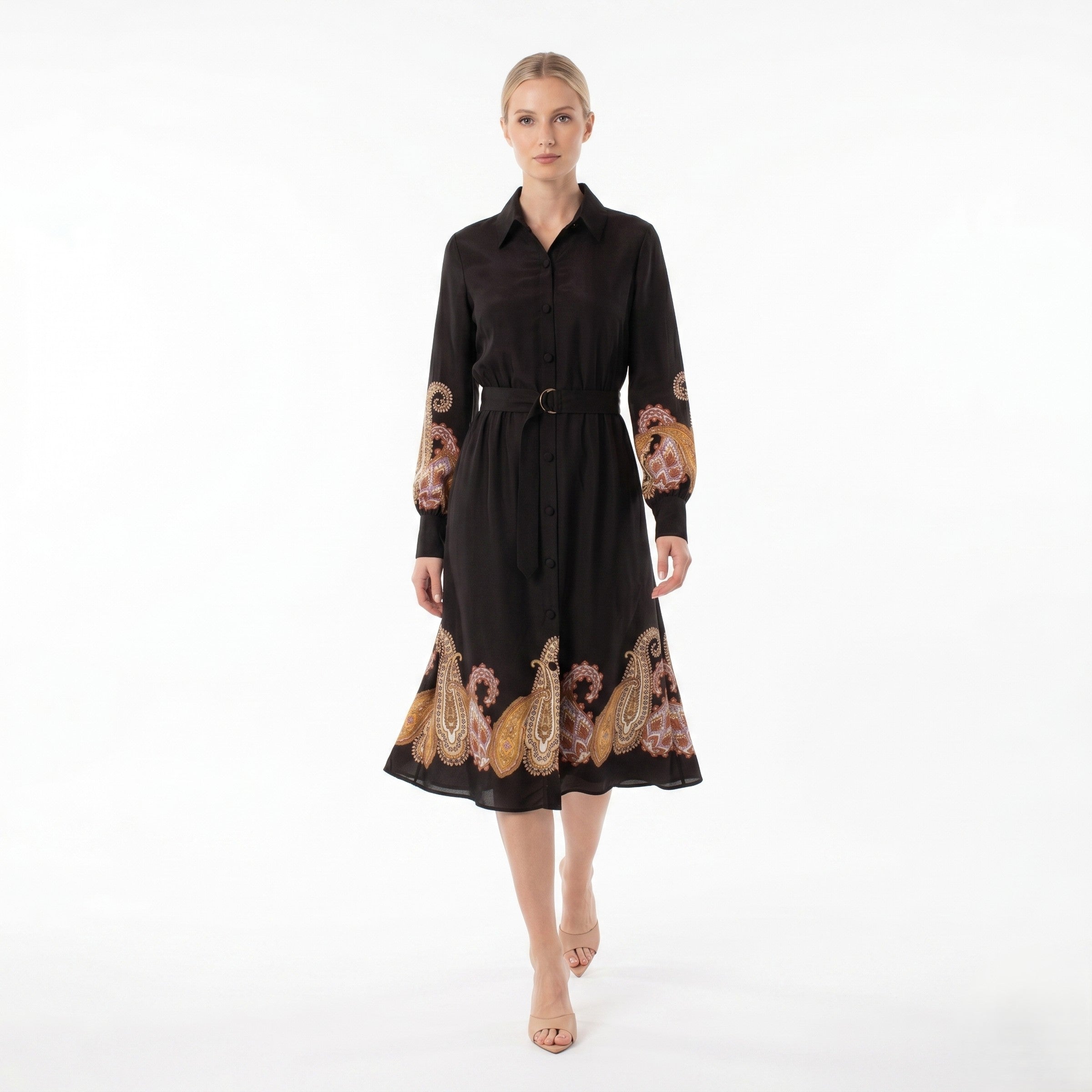 Maison Tara Satin Maxi Dress